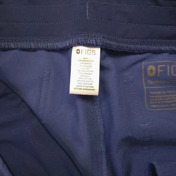 Figs Zamora Womens Scub Jogger Pants Size M / P Denim Blue PO 1660 - Picture 3 of 8